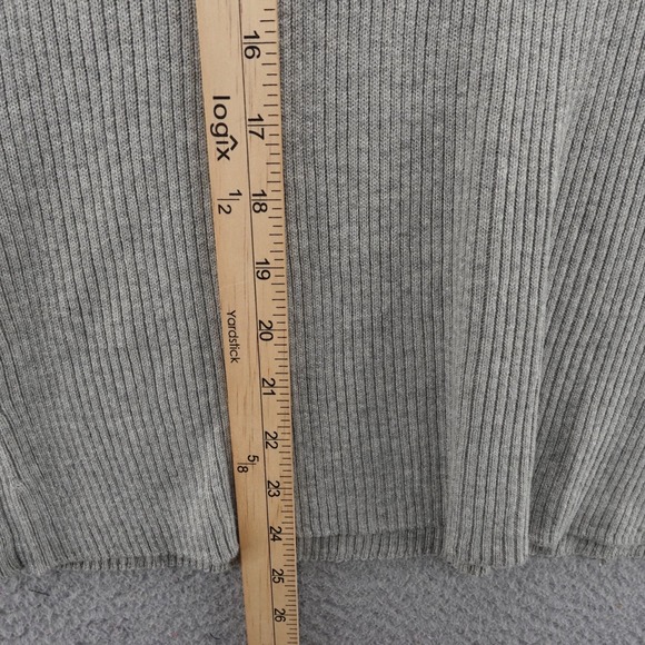 Joes Jeans Womens Heather Grey Ribbed Puff Sleeve Sweater Size Large NEW - Picture 8 of 12